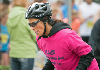 Cyclist leading 10K